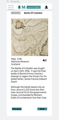 Collection screen for a map of the site of the Battle of Culloden.